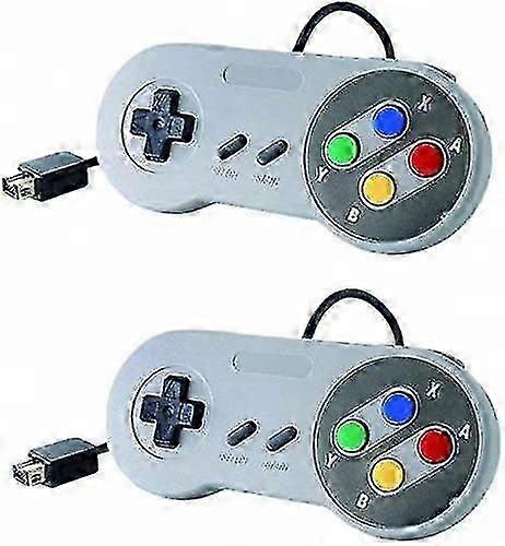 Replacement Wired Controller For New Super Nintendo Nes/snes Classic Edition Mini 2017, Classic Game Controller Joystick Gamepad (2 Packnot Usb)