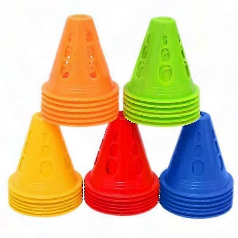 30-Piece Training Traffic Cones Set for Drills and End Zone Marking