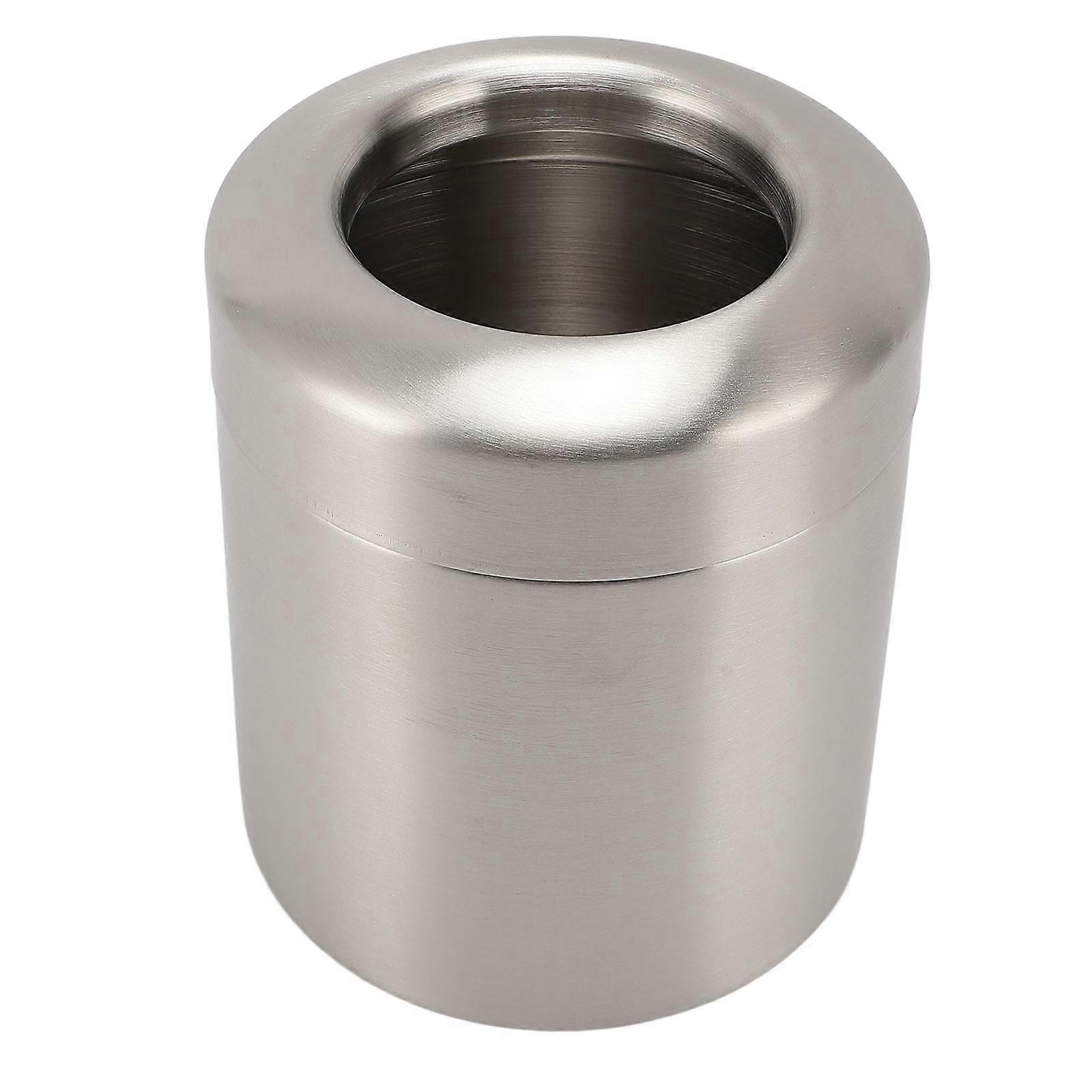 304 Stainless Steel Desktop Trash Can Small Countertop Garbage Can Tiny Waste Basket for Home Office Round 