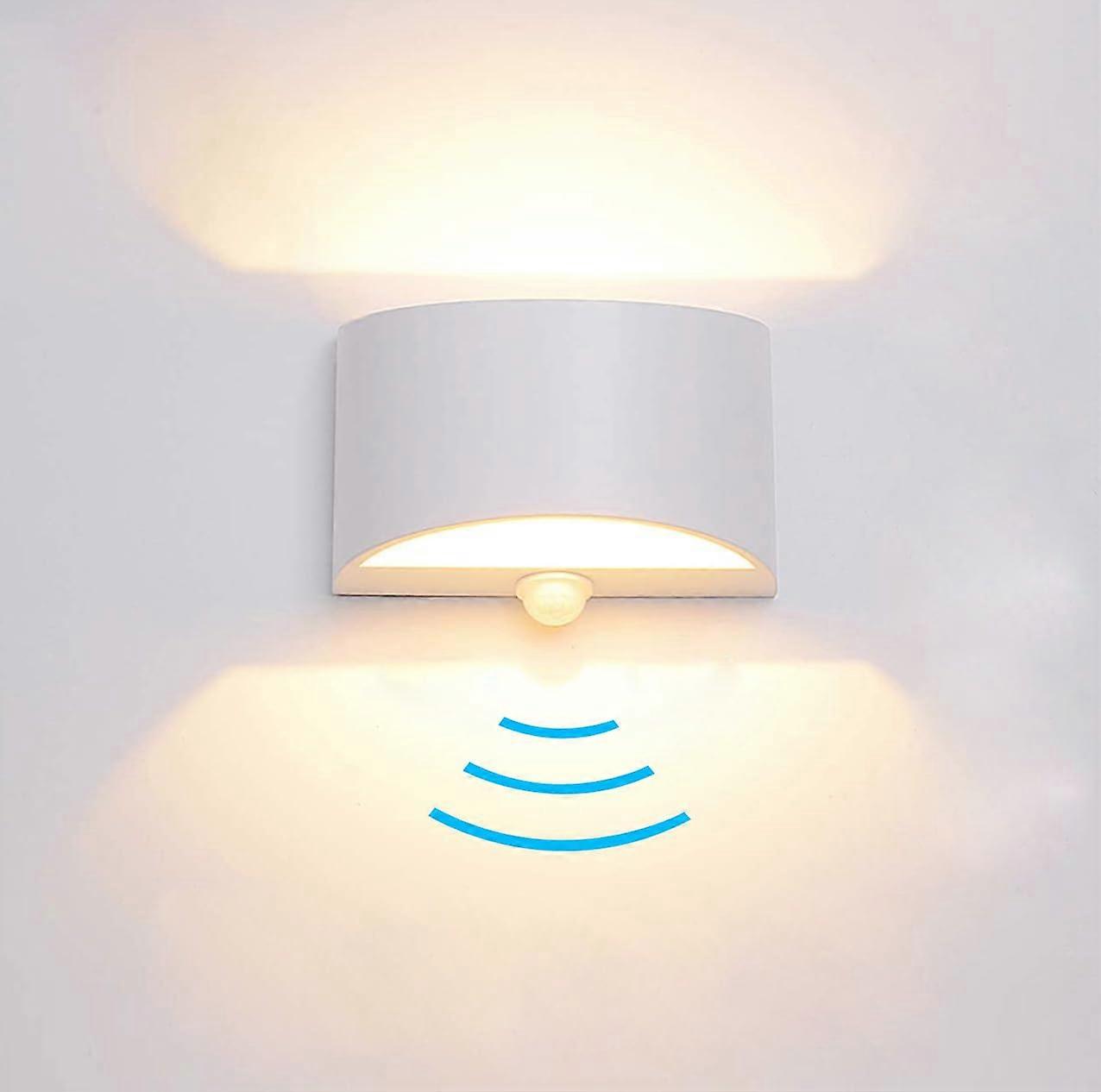 LED motion sensor light interior wall switch, motion sensor wall lamp interior, 7W hot white 3000k