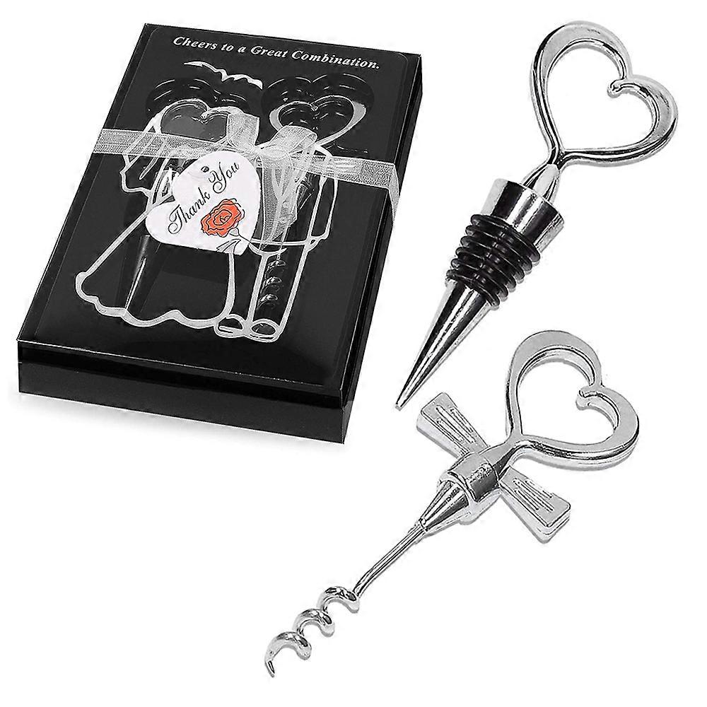 Wine Bottle Stopper, Silver Heart Design