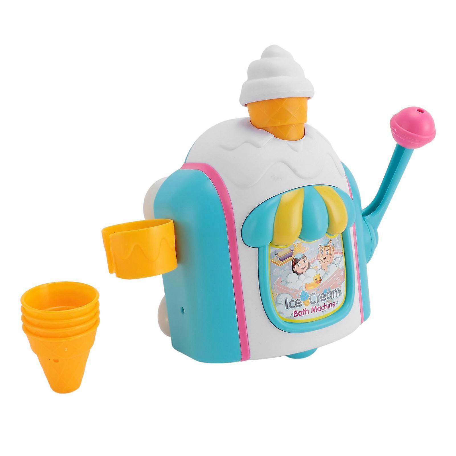 Bath Ice Cream Toy Interesting Bubble Ice Cream Maker with Suction Cups for Toddlers Boys Girls