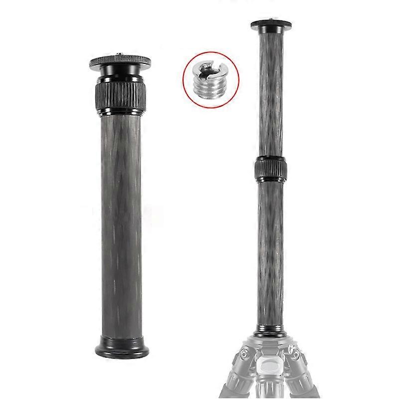 BEXIN P332C 237mm-396mm Tripod Extension Pole Carbon Fiber Center Column Tripod Extender(Black)