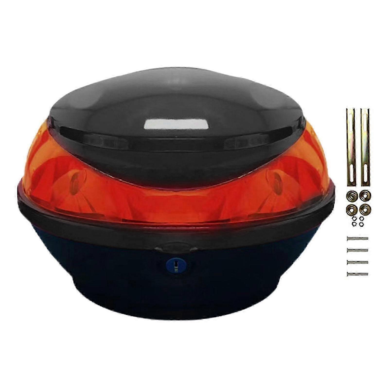 Motorbike Storage Case Motorcycle Rear Storage Box Secured Lock Buckle Sturdy Travel Motorcycle Trunk for Snacks Storage