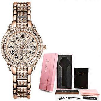 Nya guldkvinnor klockor Creative Steel Women armband armbandsur Damer Mode Vattentät Kvinna Relogio Feminino