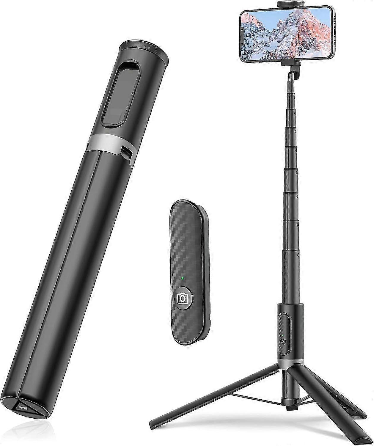 60-inch Compact Selfie Stick with Integrated Wireless Remote Control and All-in-One Tripod Stand for 4-7 inch Smartphones