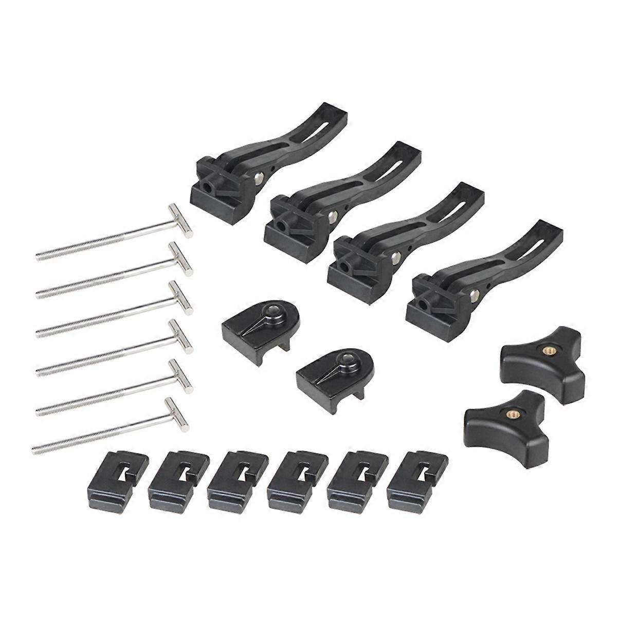 Truck Cargo Cover Fixing Kit Hard Tri-Fold Tonneau Pickup Truck Bed Cover Fixing Rear Front Clamp -B