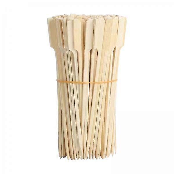 6x100 Pieces Bamboo Skewers Kebab Skewers BBQ Portable Thicked Bamboo Paddle