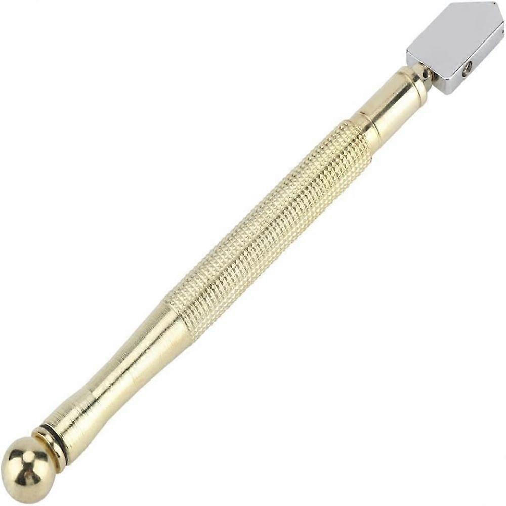 High Hardness Glass Cutter, Comfort Grip Ensures User Comfort, Precision Tip For Accurate Bathroom Installations, Golden Metal Handle For Sturdy