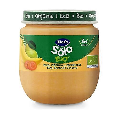 Pear, banana, carrot jar 4m+ hero solo bio 120 g (Fruits - Banana - Pear - Carrot)