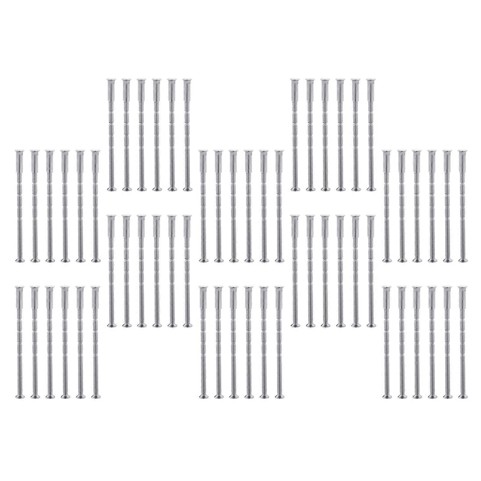Nickel Plated Door Handle Screws & Sleeves Durable & Versatile Door Handle Fixing Screws & Sleeves 60pcs Set Durable