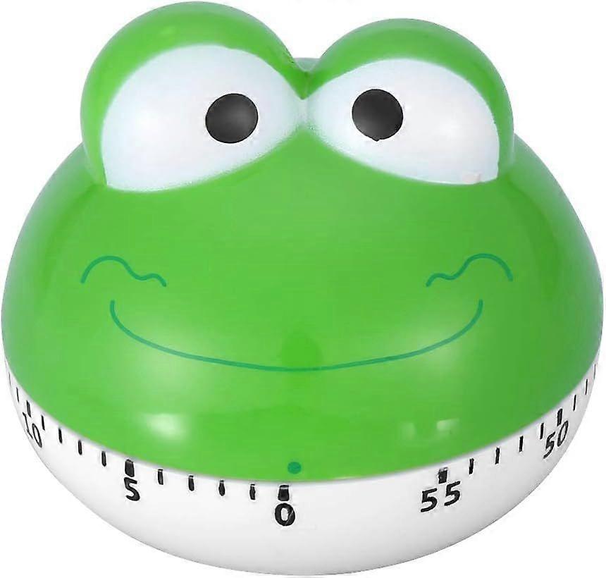 Kitchen Timer Manual Cooking Timer Reminder 60 Minute Mechanical Countdown Clock Time Management Cooking and Boiling Timer(Green Frog)