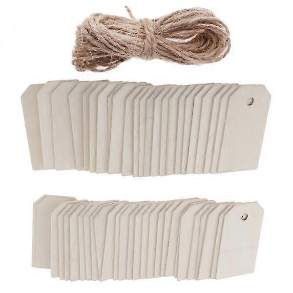3-5Pack 50 Stück Holz Rechteck Form Tag Verzierung für