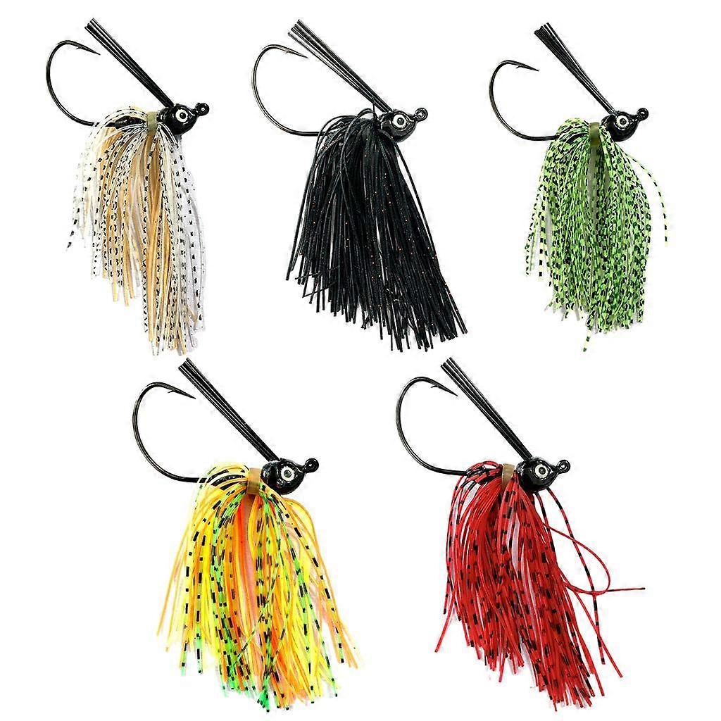 5PCS Fishing Lure Soft Artificial Soft Fishing Floating Weedless s for Bass