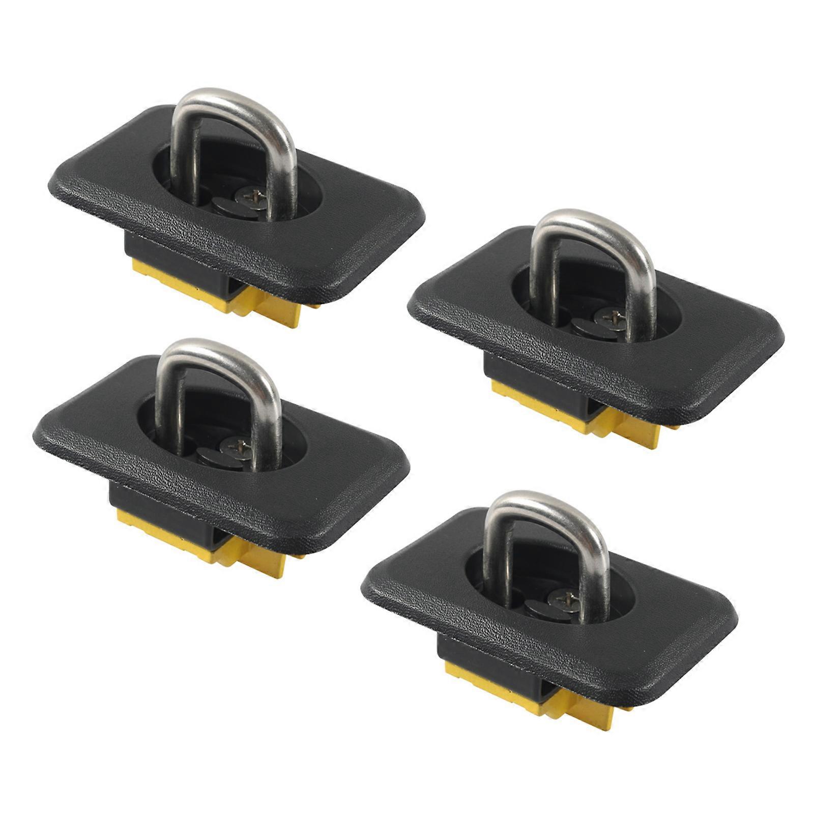 4pcs Retractable Rings Tie Downs set Stable Cargo Tie Down Anchors with Retractable Rings Simple Installs for Truck Bed