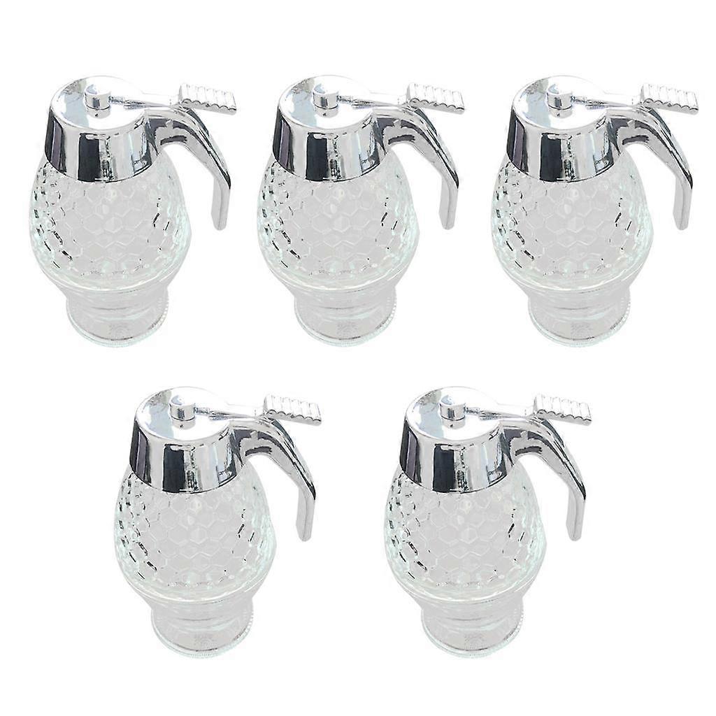 5Pieces 200ml Honey and Syrup Dispenser 200ML Honey Dispenser Jar Container