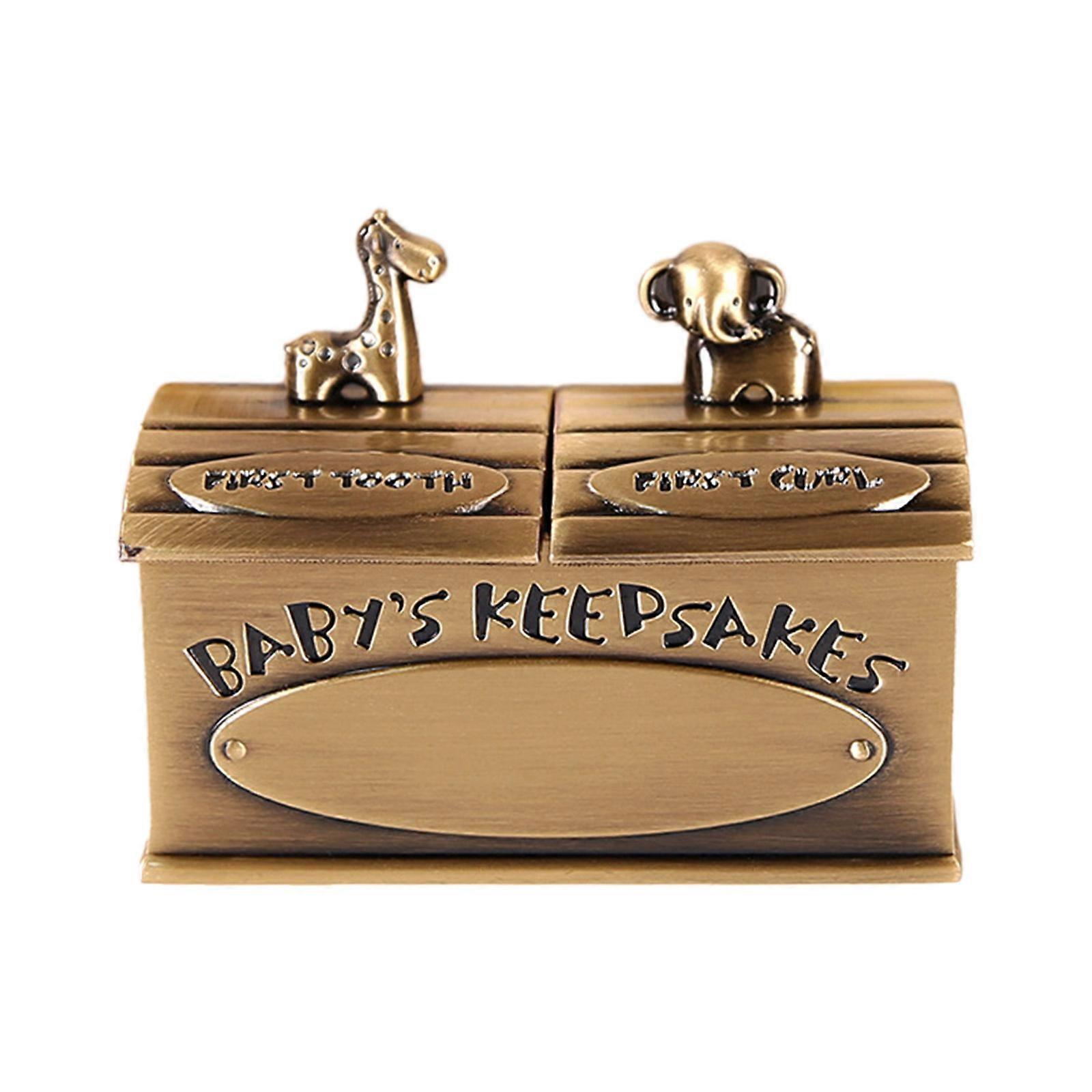 Teeth Curl Organiser Container Boxes Baby Collection Box Tooth & Fairy Holder Baby First Tooth and Curl Keepsakes Box Qinggu