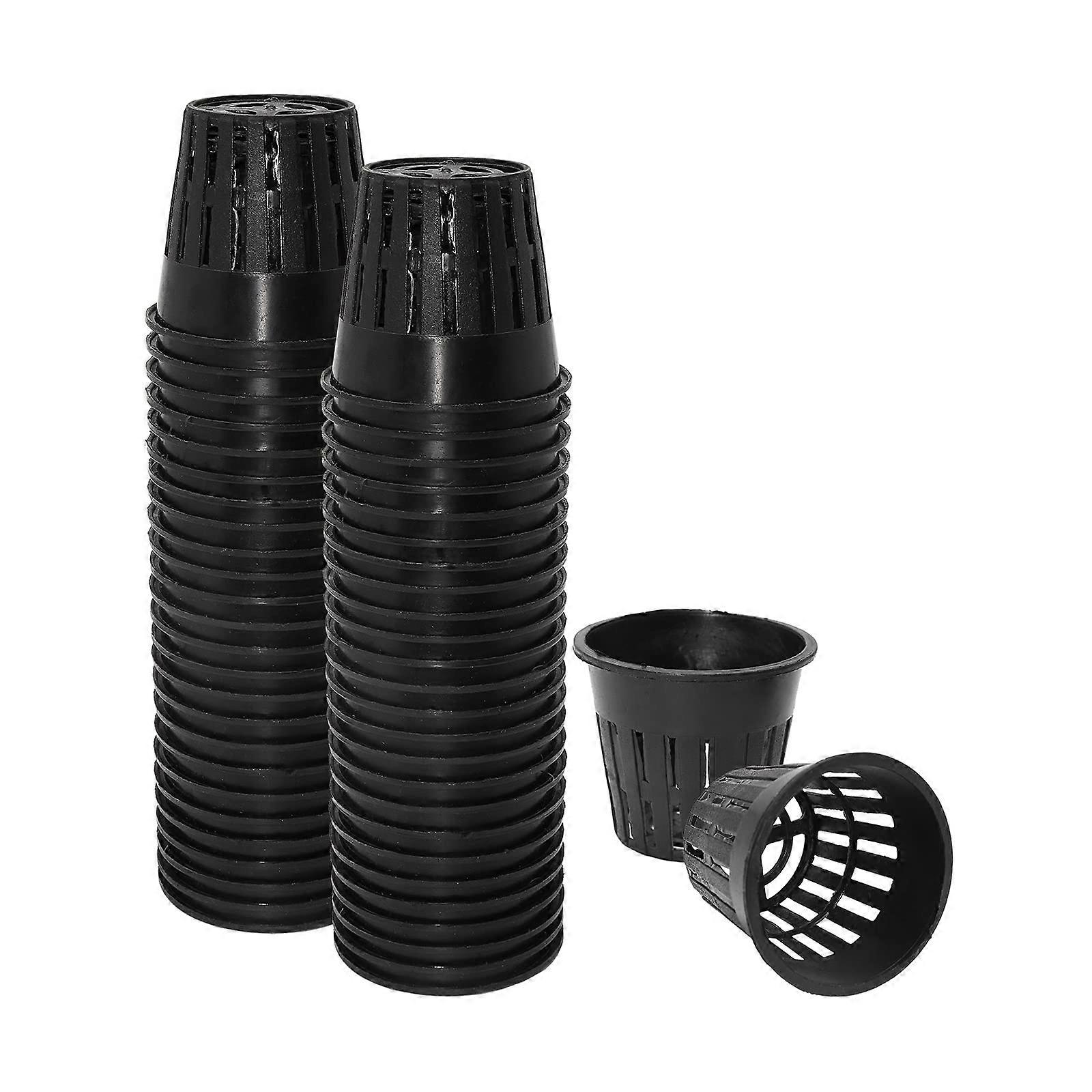 Net Cups 50 Pieces 2 Inch Plastic Hydroponics Net Pots for Hydroponics V7E02