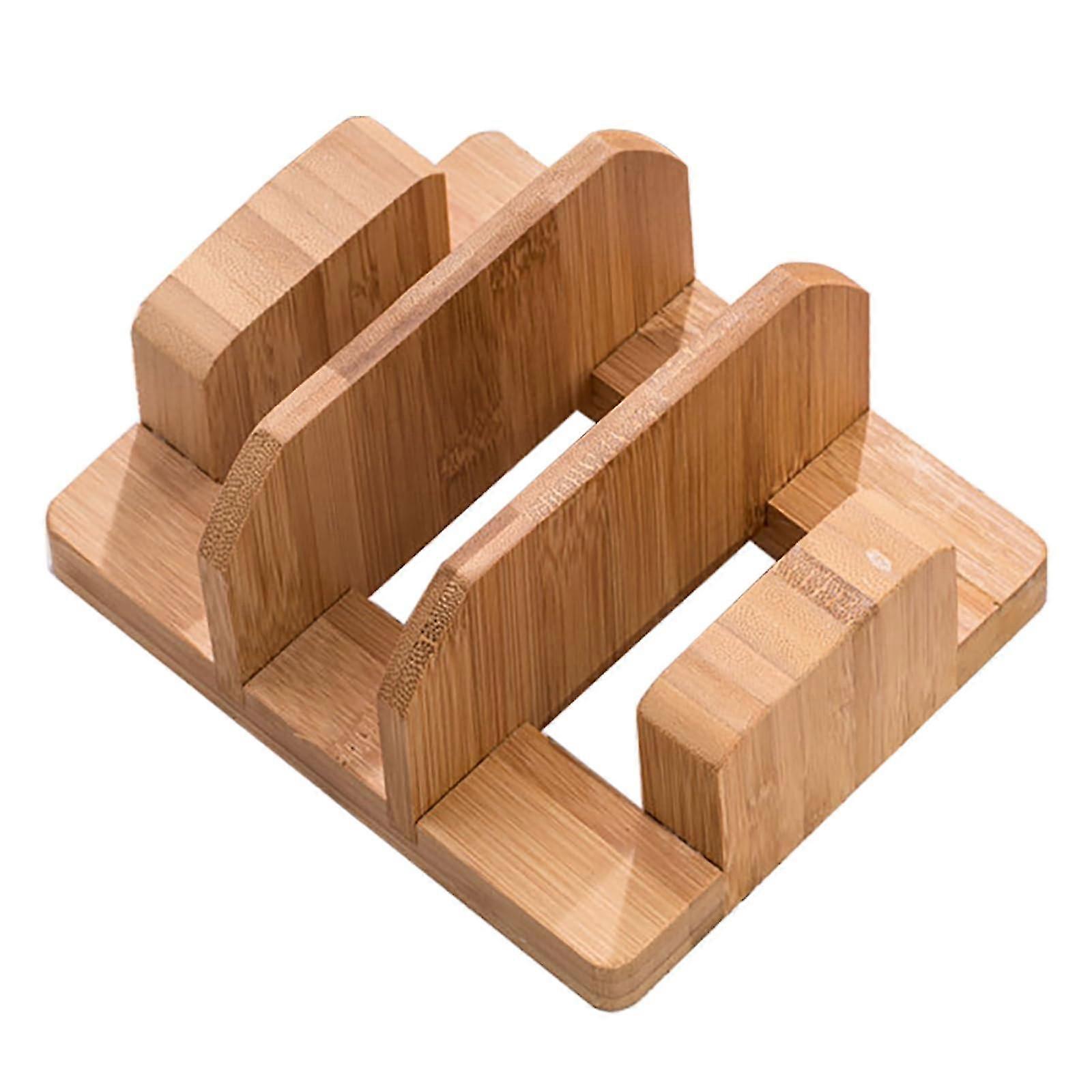 Bamboo Pot Lid Rack, Cutting Board & Baking Tray Storage, Kitchen Organizer