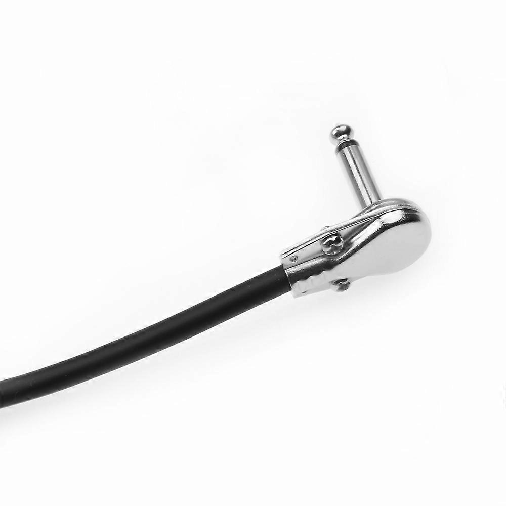 Guitar Effect Pedal Cable Wire Flat Patch Cable Cord 6.35mm Right Angle Pancake Design 30cm