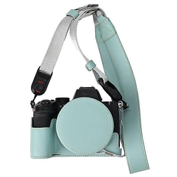 Compatible For Nikon Z 50 II Camera Case with Lens Cap Shoulder Strap PU Leather Protective Cover