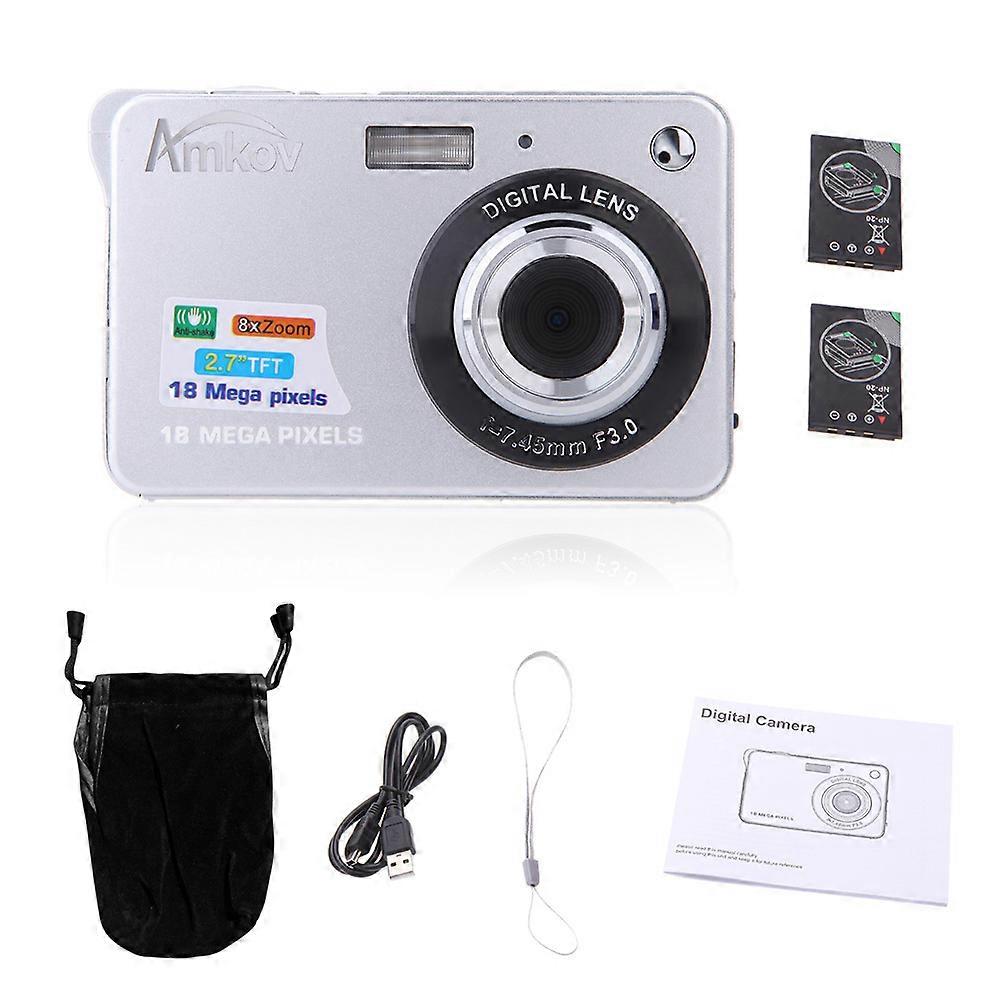 18MP HD Digital Camera with 8X Zoom, Anti-Shake, and 2.7" LCD for Stunning Videos