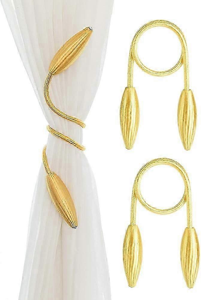 2er-Pack Gold Curtain Tiebacks, dekorative Seilrückhalte, Drape Twist Ties