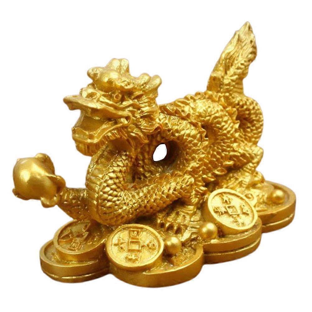 خمر التنين زخرفة فنغشوي الراتنج تمثال للديكور المنزلي