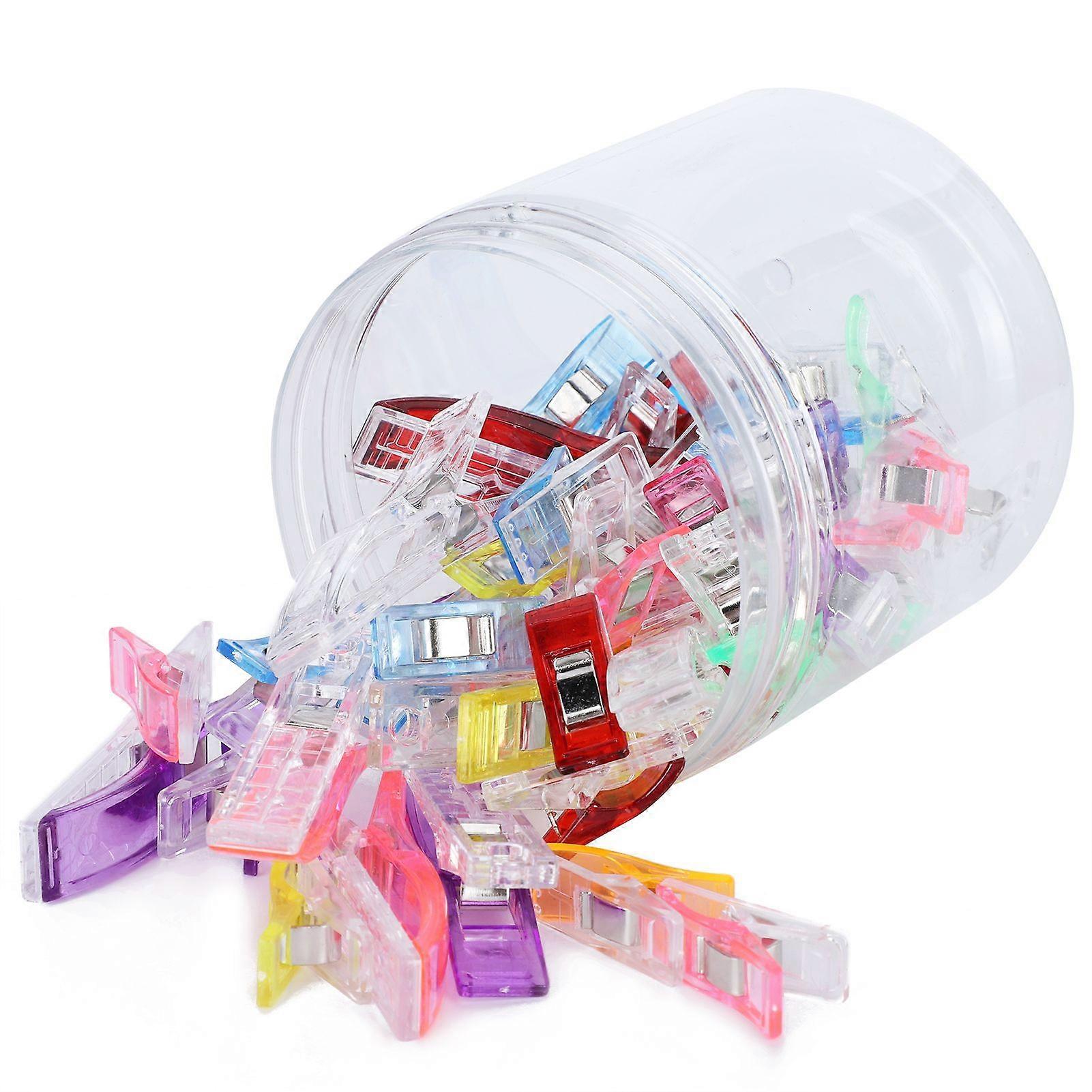 2025 Latest Model  50Pcs Sewing Clips Plastic Assorted Color Hemming Patch