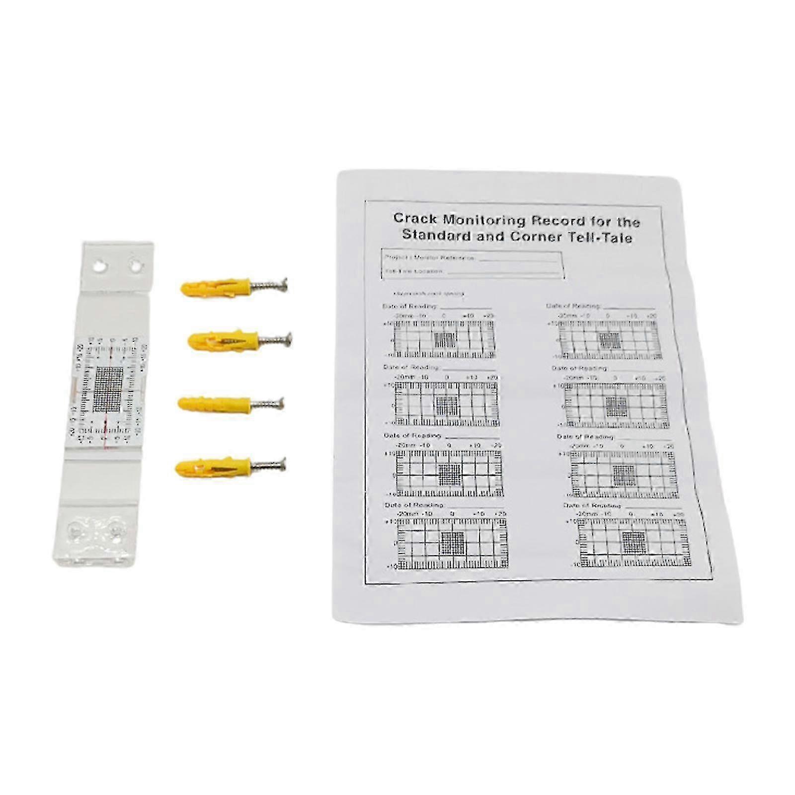 Portable Crack Measurement Tool with Clear Scale for Enhanced Contrast on Flat Surfaces, Ideal for Various Applications