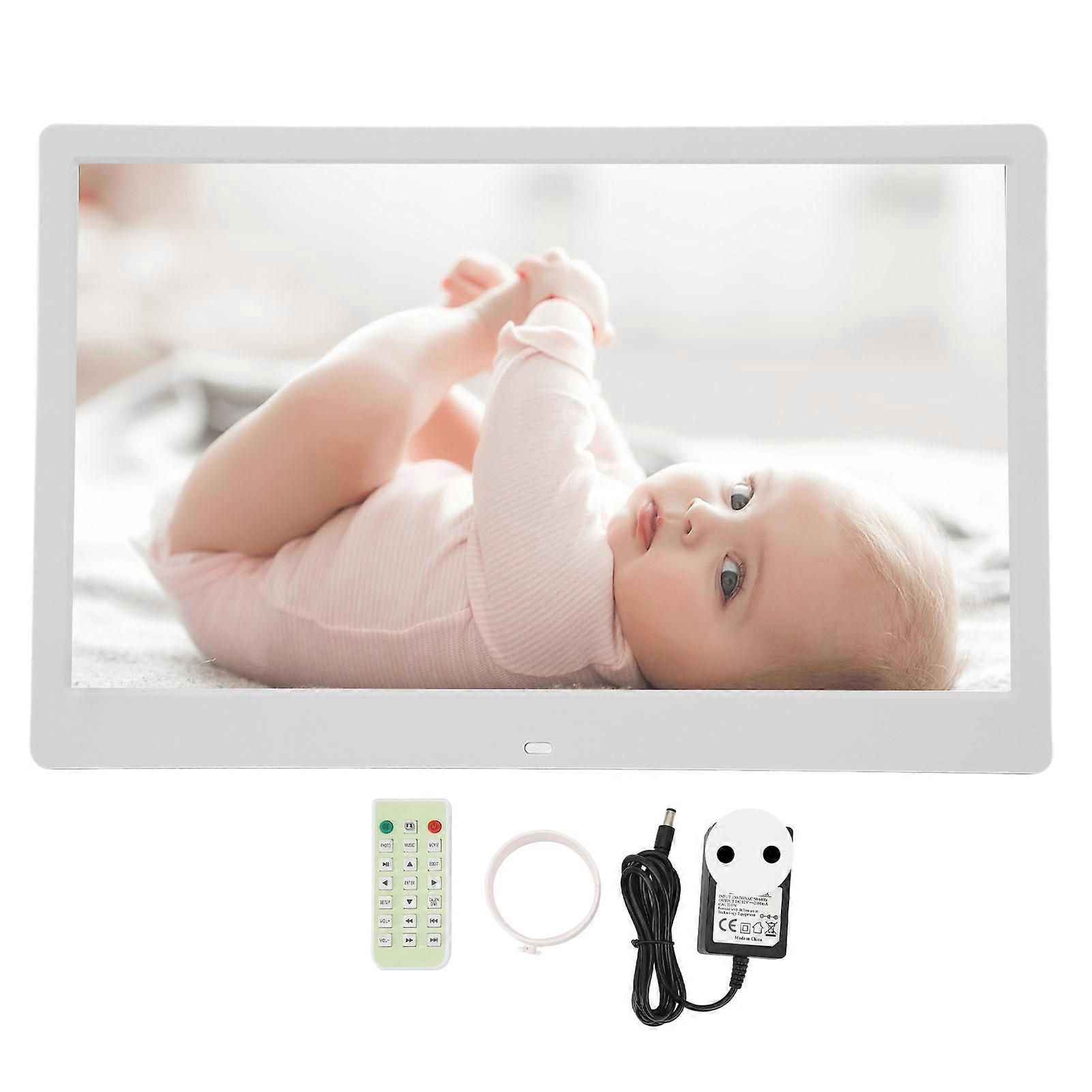 15.6" IPS Full HD Digital Photo Frame with Remote, Stereo Sound, Easy Setup, EU Plug