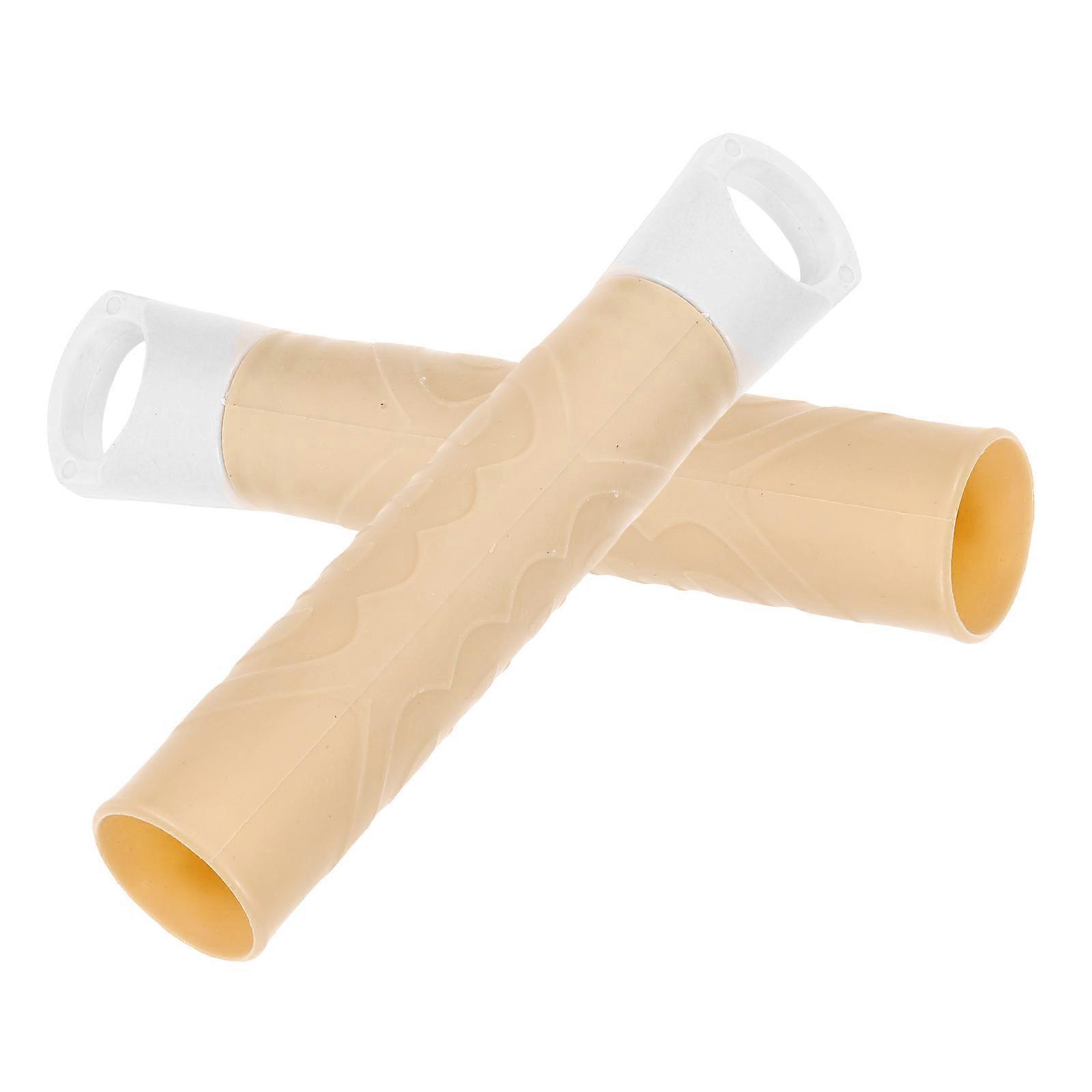 Gripper Mop Handle Replacement Broom Handle Grip Household Cleaning Supplies Beige 13.20X2.60X2.50CM 2Set