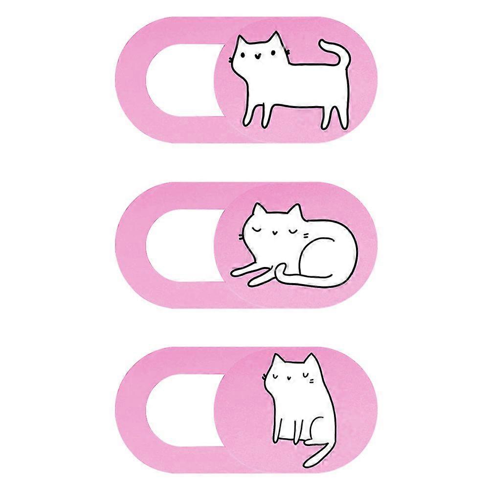 3pcs Adorable Cat Webcam Cover Laptop Camera Slide Blocker Computer Camera Cover