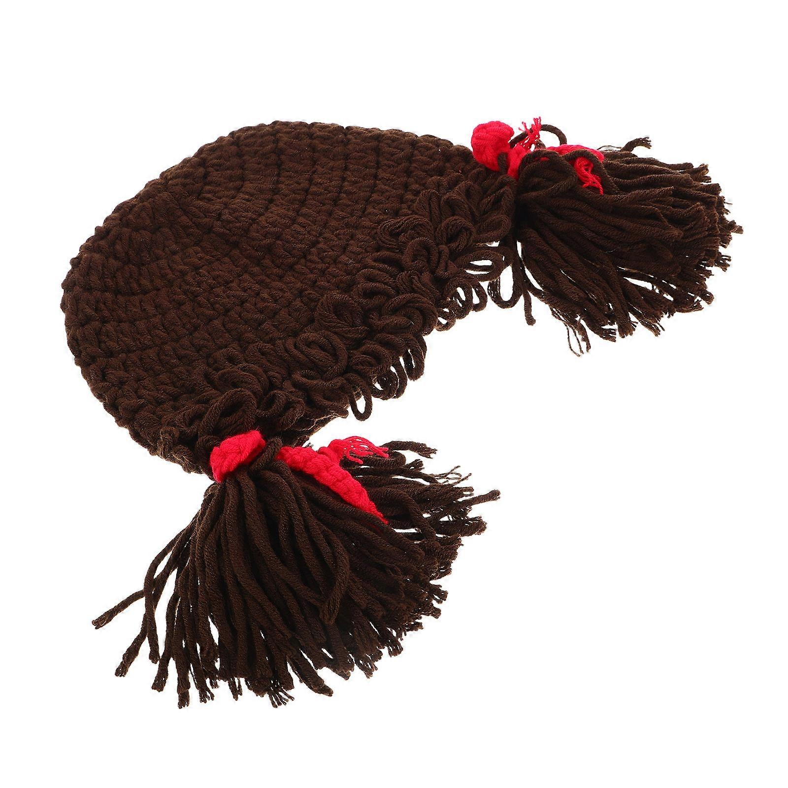 Baby Girl Hat Cabbage Patch Costume Winter Protection For Kids Indoor Activities Yarn 1Piece