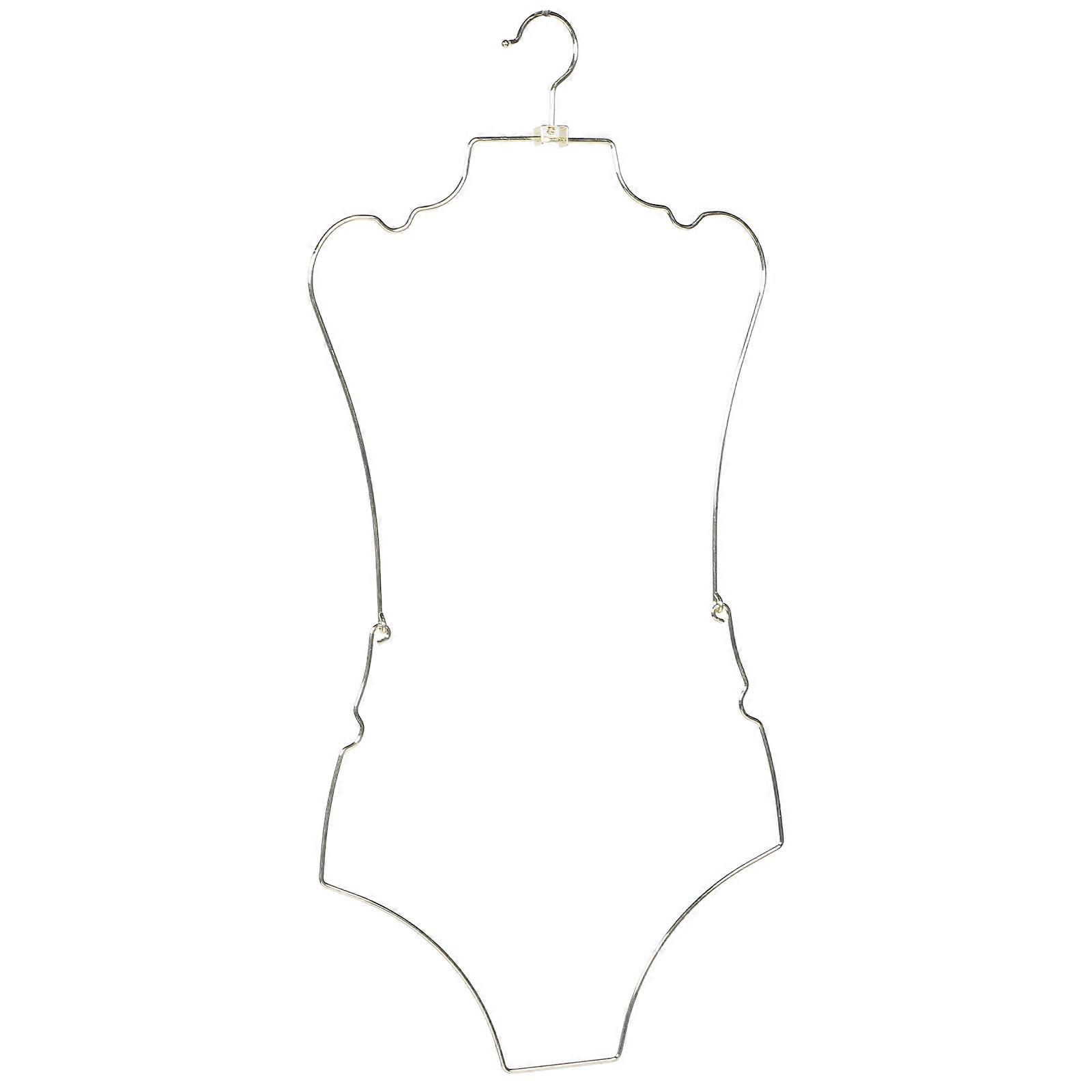 Space Saving Metal Wire Swimwear Hanger Rack for Bikini and Swimwear Display – Creative Body Shape Design for Home and Store Organization
