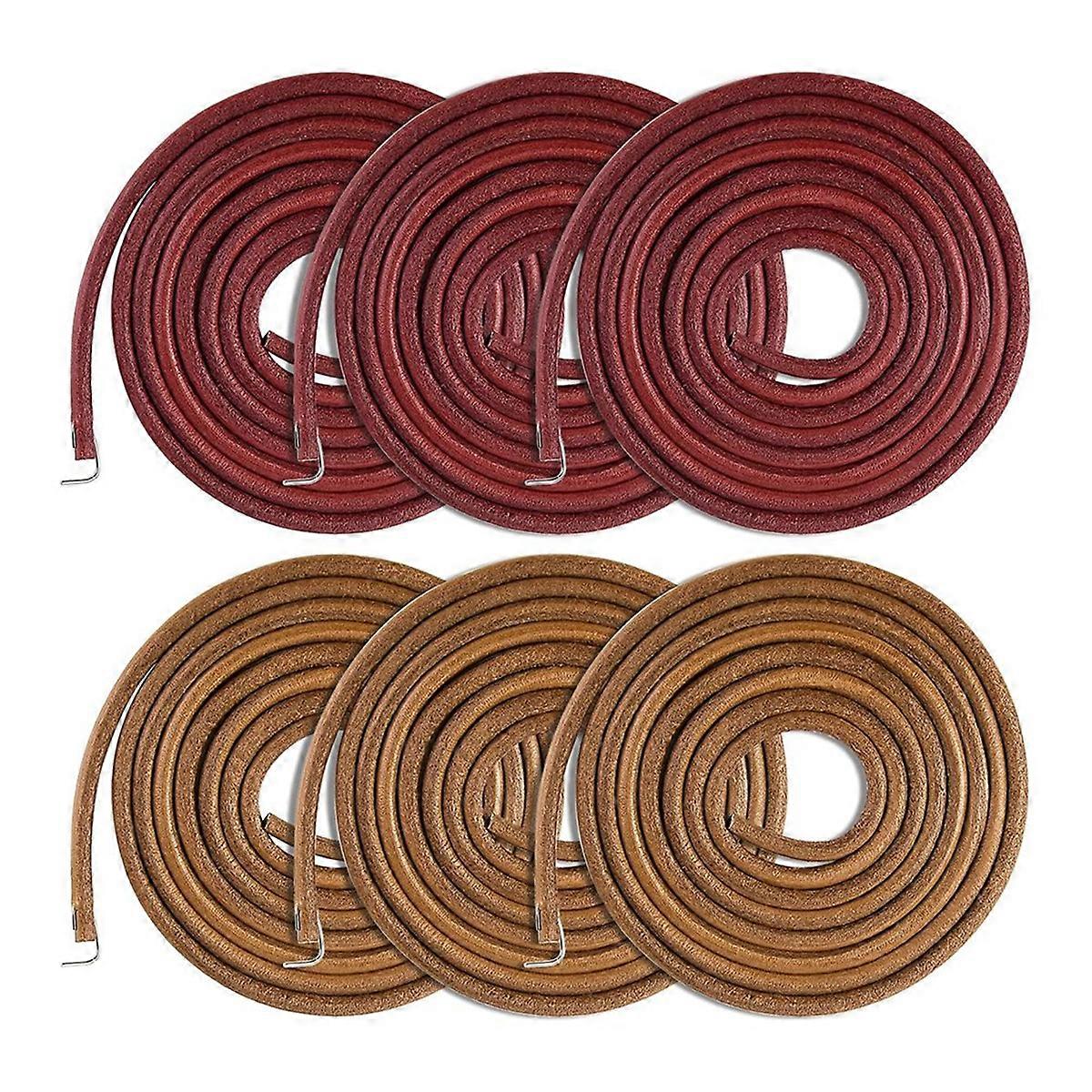 6PCS Treadle Sewing Machine Belt, 72 Inch 3/16 Inch Replacement Leather Belt with Hook for Singer/
