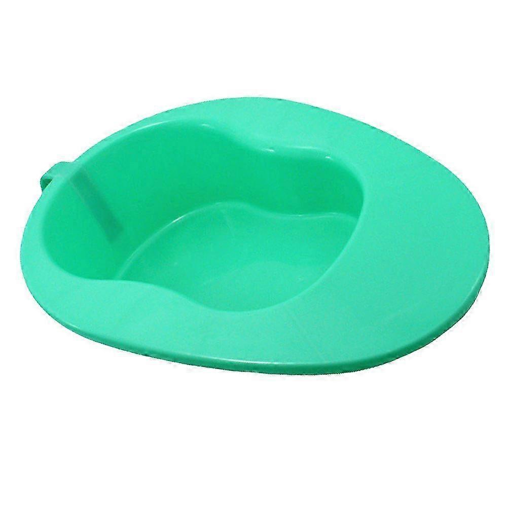 Portable Green Urinal Bedpan with Handle - Emergency Pee Bucket (36x28cm)
