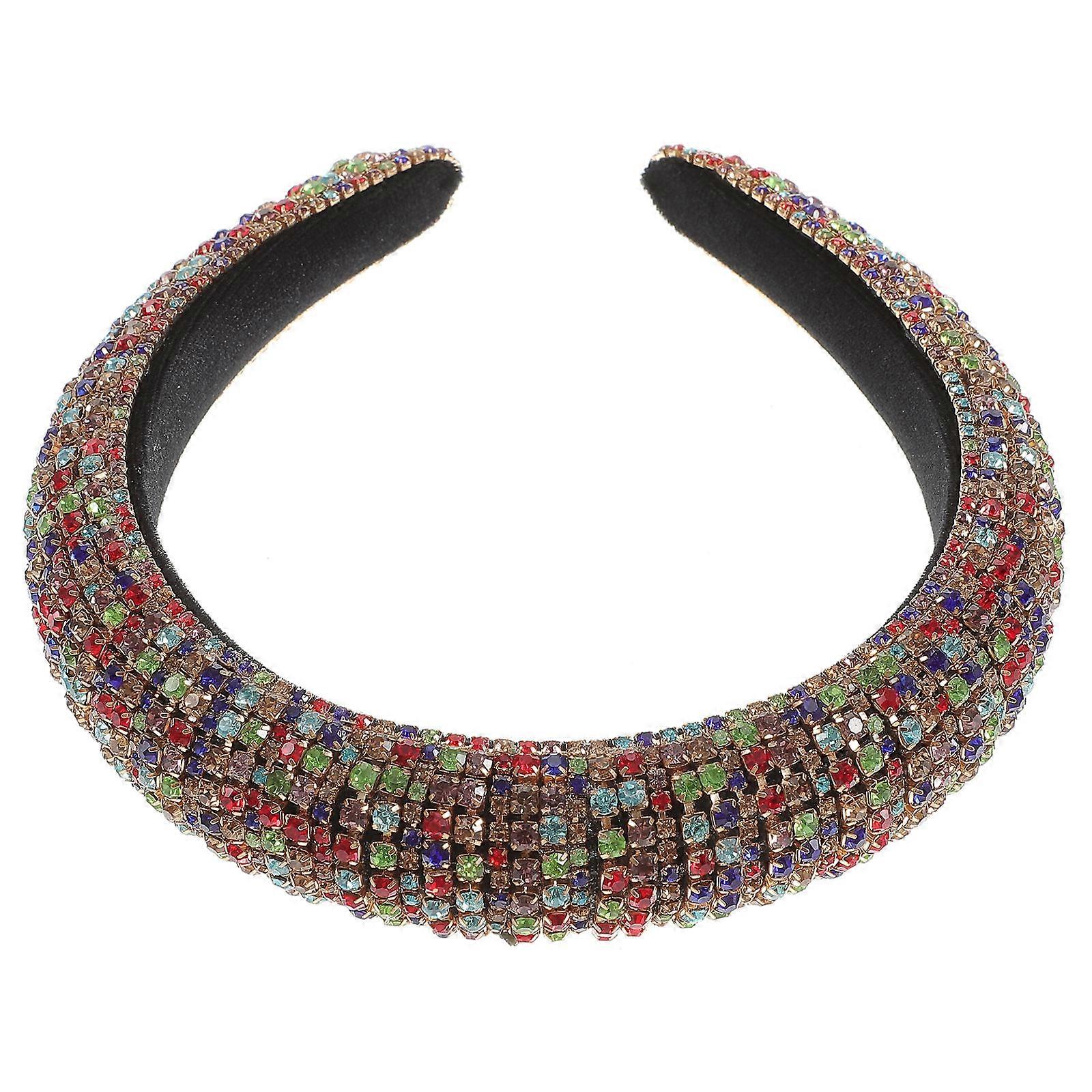 Jeweled Headband Rhinestone Hairband for Daily Use 14*3Cm 1Set