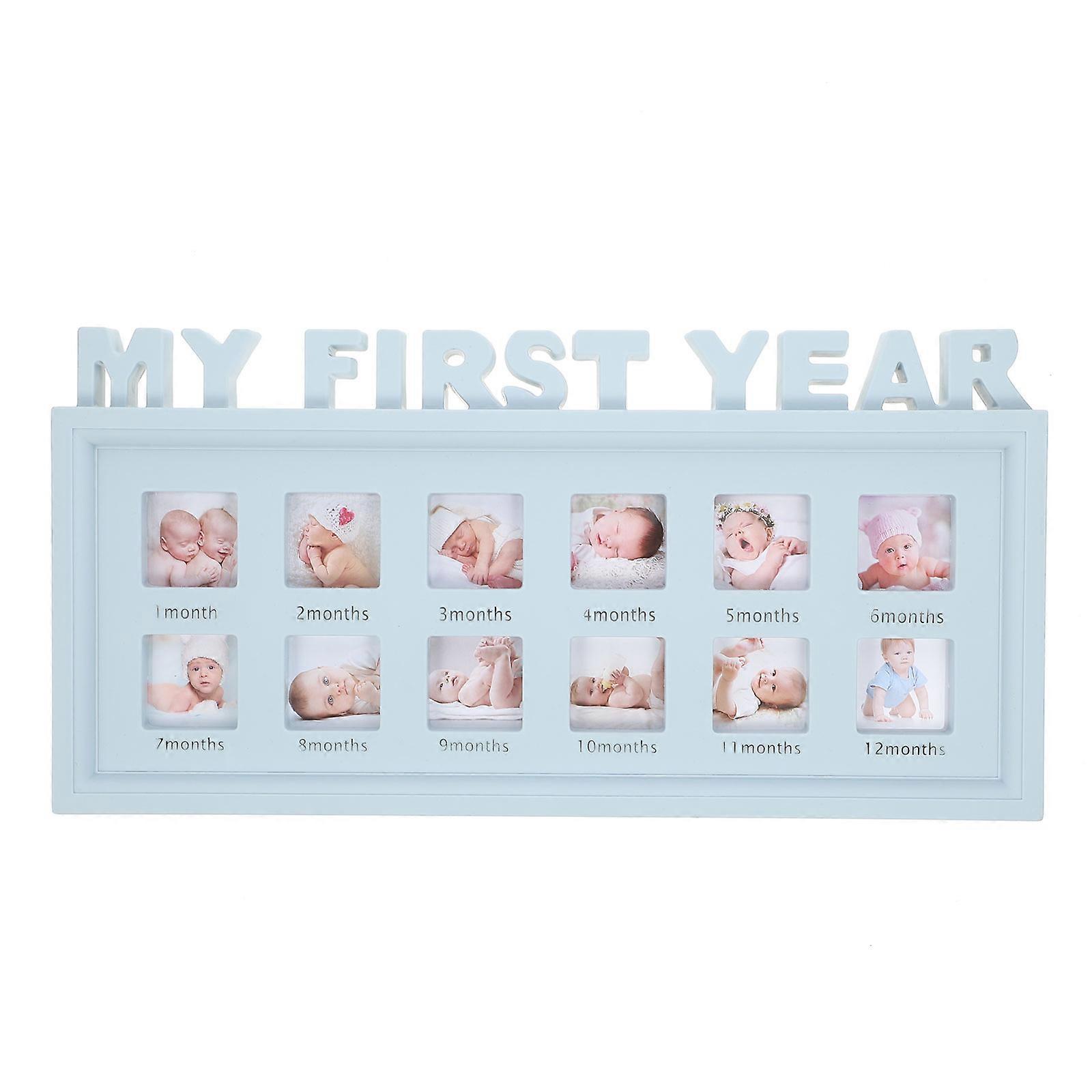 Photo Frame for First Year Month Growth Records, Keepsake Frame for Cherishing Memories, Shower and Nursery Decor