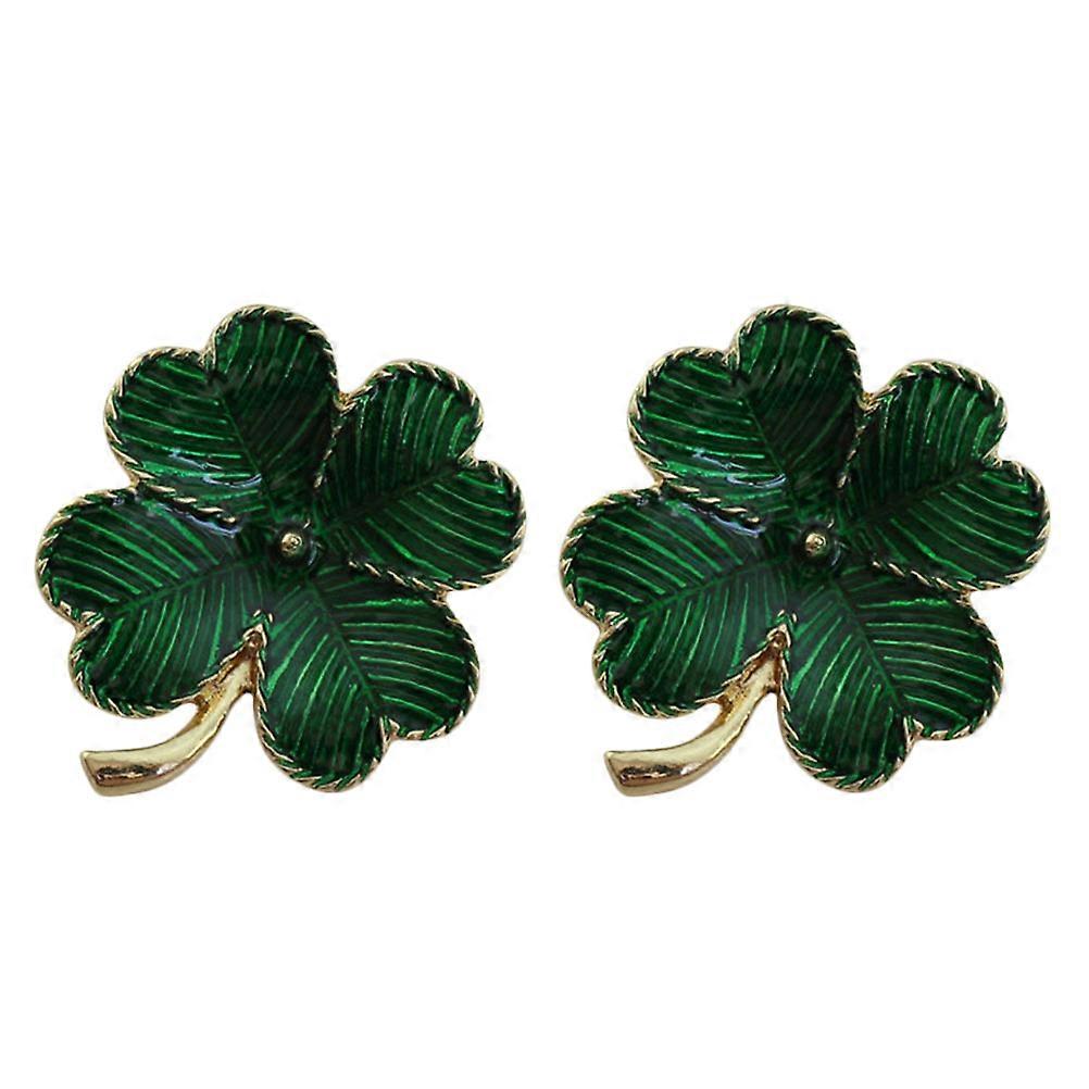 Spille vintage trifoglio placcato oro spilla verde Pin Patricks Day 2Pack