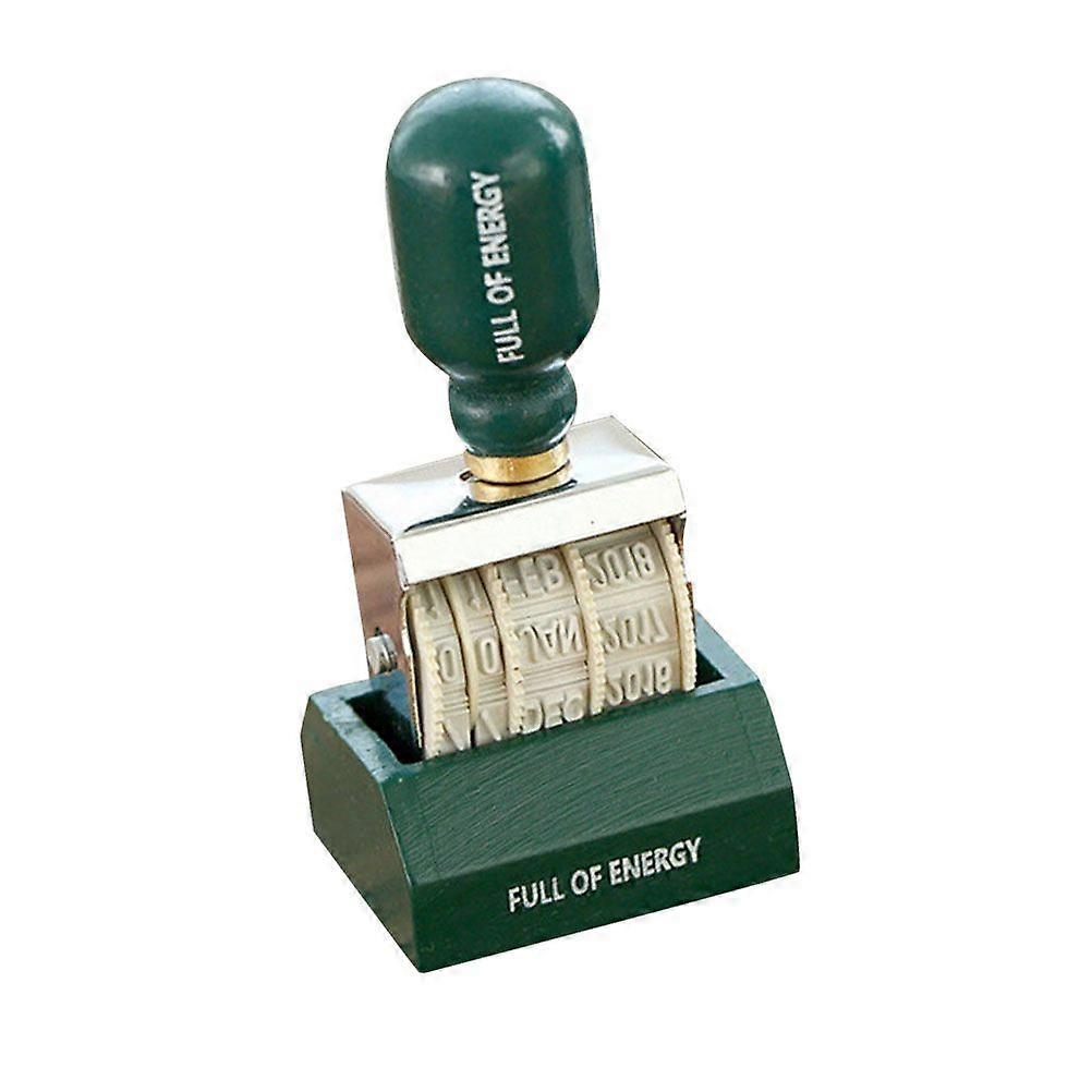 Date Digital Seal DIY Multi-function Knob Date Roller Stamp School Stationery