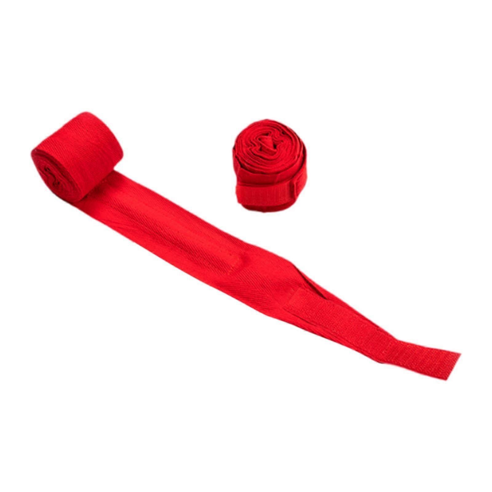 Pack of 2 Boxing Hand Wraps Support Protector Wrist Straps Boxing Wraps Sparring Inner Gloves for Inner Training 3 m red