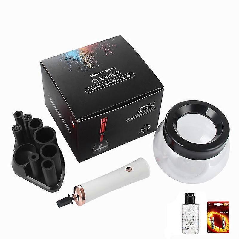 Makeup Brush Cleaning Machine High-Speed Adjustable Automatic Rotating Cosmetic Brush Dryer White