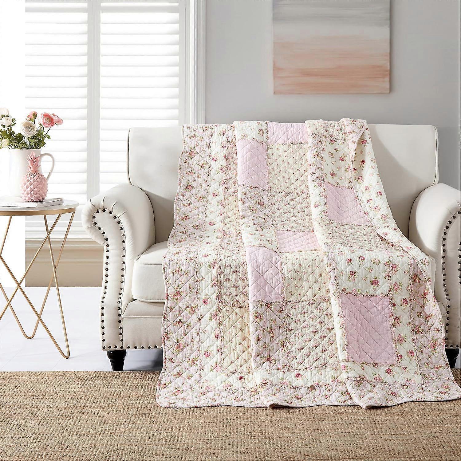 150x200cm bedspread, soft and comfortable for 1 person, pink.