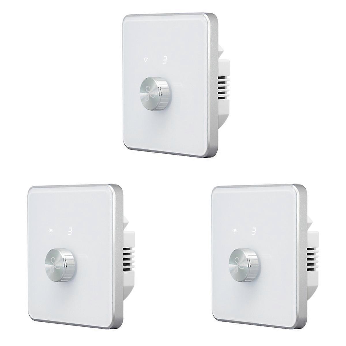 Wifi Fan Switch 5 Speed Control EU Ceiling Fan Tuya Remote(White)