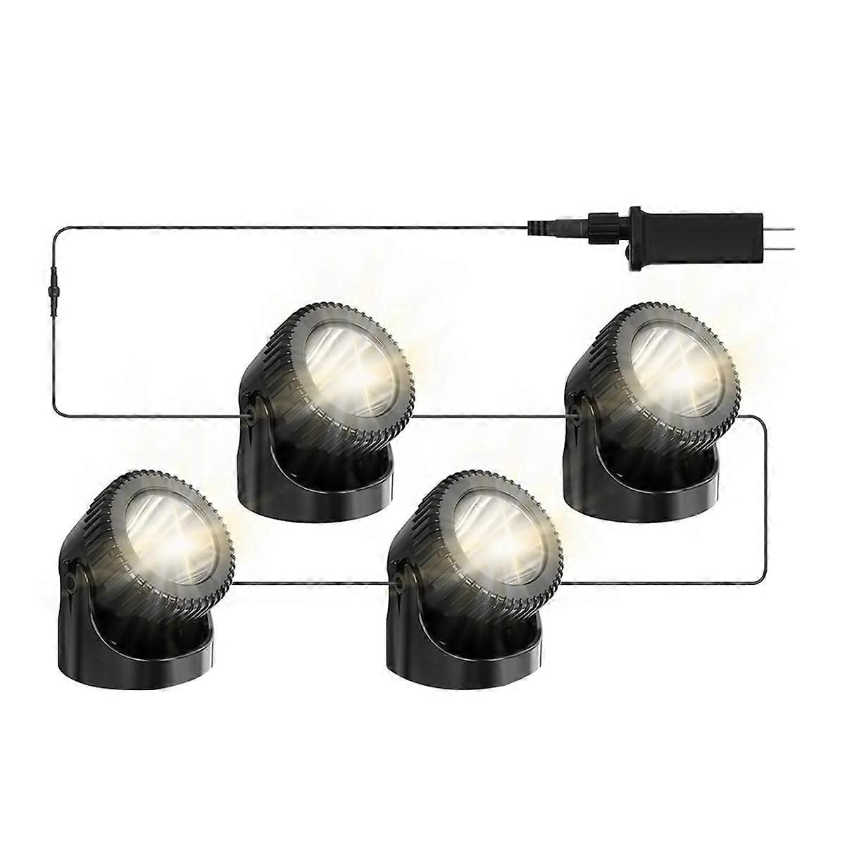 Underwater Pond Lights with Timer, 3200K Warm White Submersible LED Fountain Lights with Waterproof