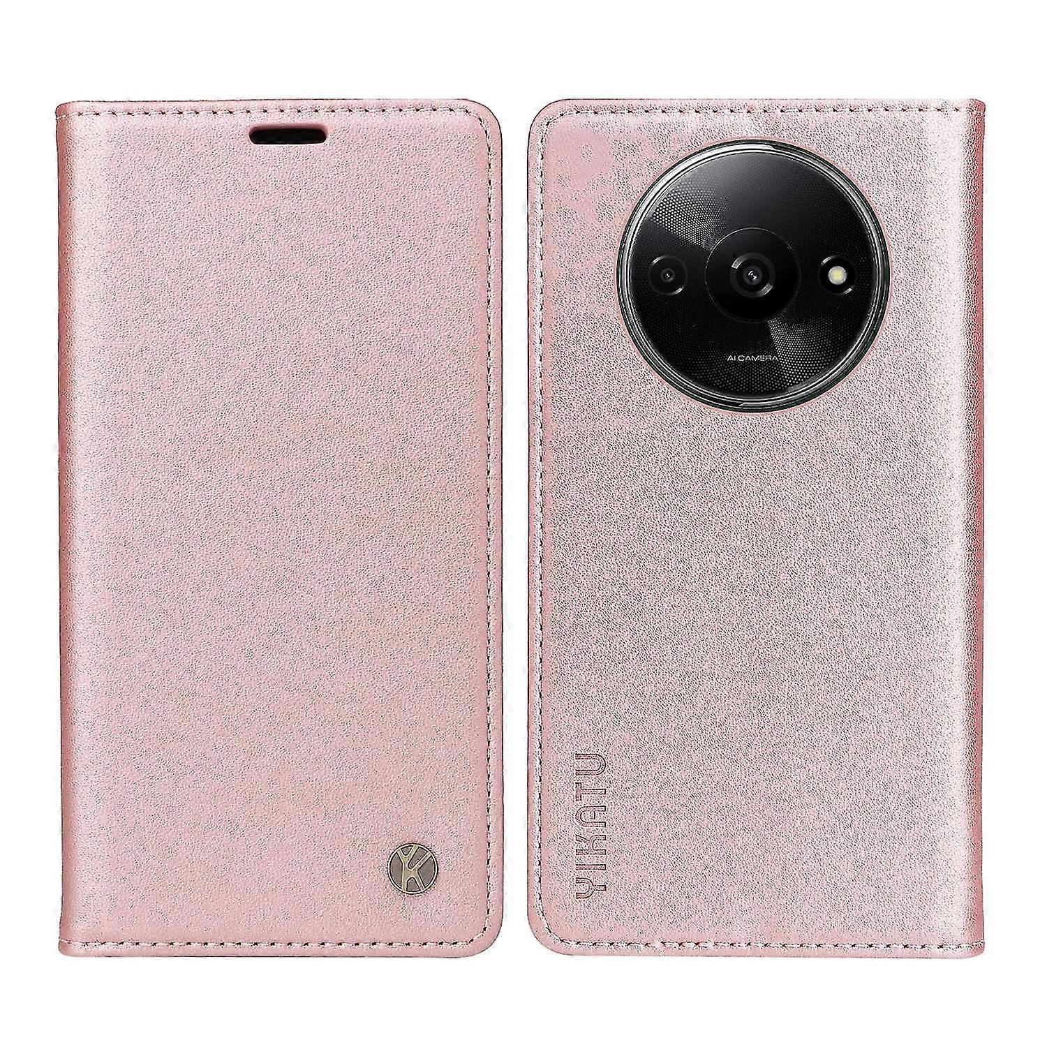 Case for Xiaomi Redmi A3 / Poco C61 4G with Hidden Magnetic Adsorption Leather Cover
