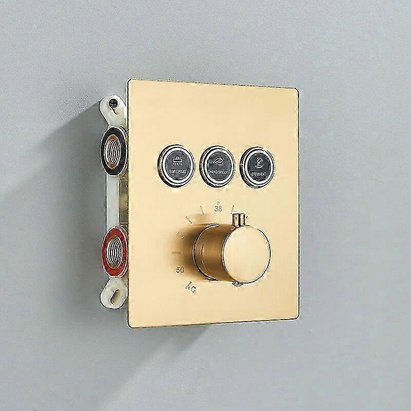 Thermostatic Mixer Valve Shower Faucet Embedded Box 2/3Ways Button Mixer Shower Accessories