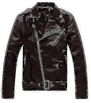 Klassisk bikerjacka i läder för män för vissa märken