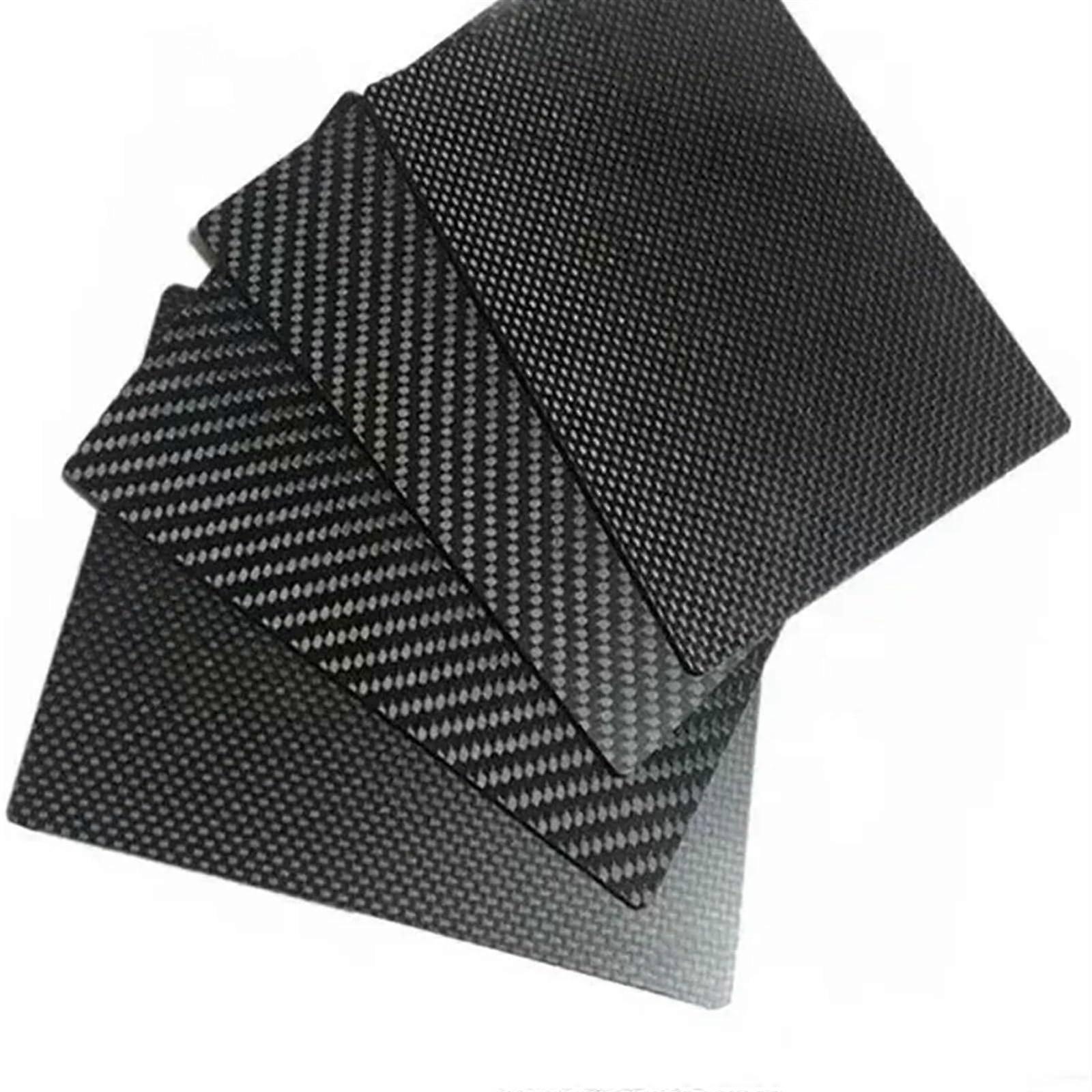 Carbon Fiber Sheets 1 Pc 100x250mm 0.5-5mm Thickness Twill Glossy Finish For Models
